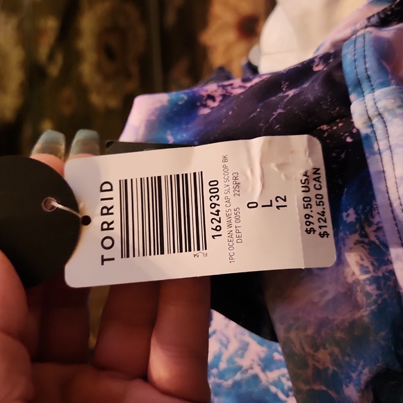 NWT - Torrid Ocean Waves Swimsuit Women's Size 12 - Picture 7 of 7